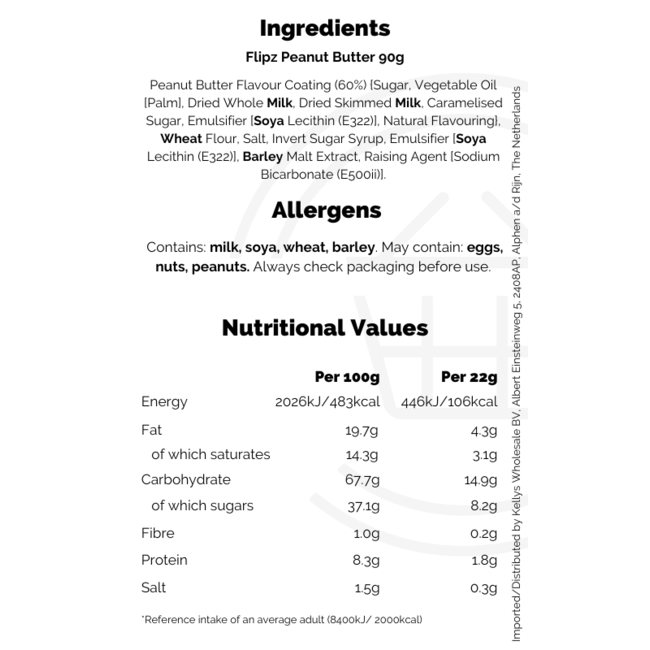 Flipz Peanut Butter Pretzels 6x90g