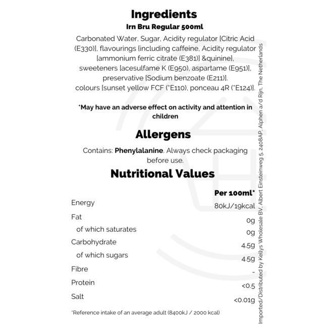 Irn Bru Regular 12x500ml