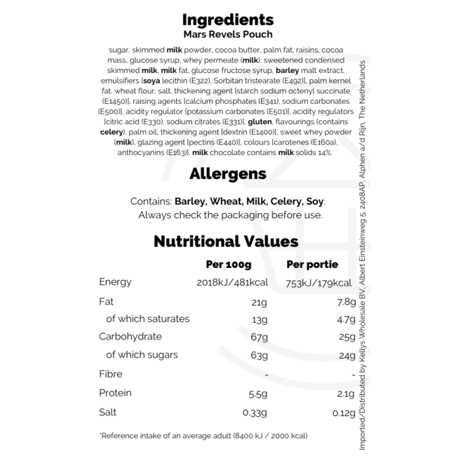 Mars Revels Pouch 15x101g