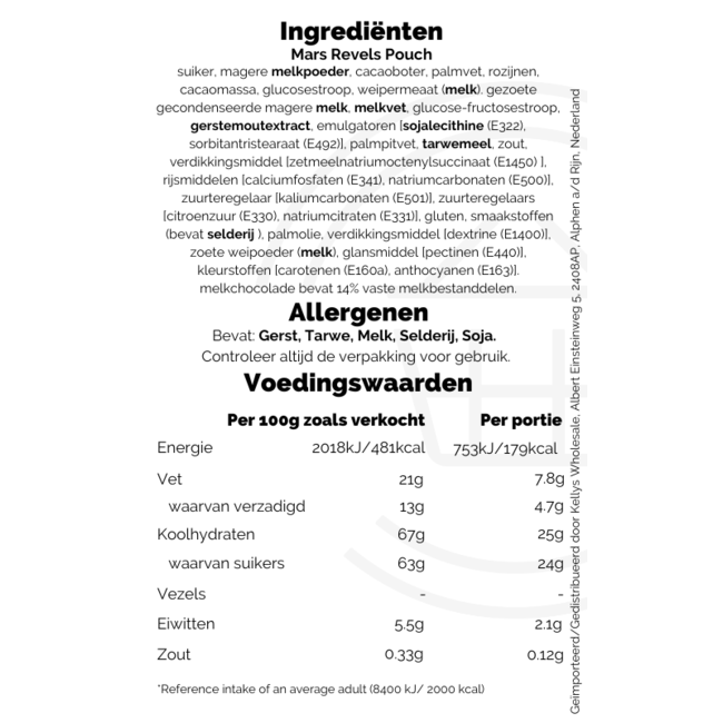 Mars Revels Pouch 15x101g