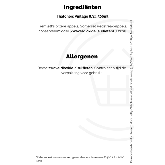 Thatchers Vintage ABV 8.3% 6x500ml