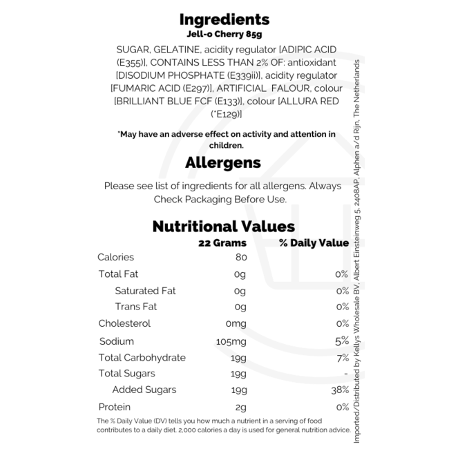 Jell-O Cherry 24x85g