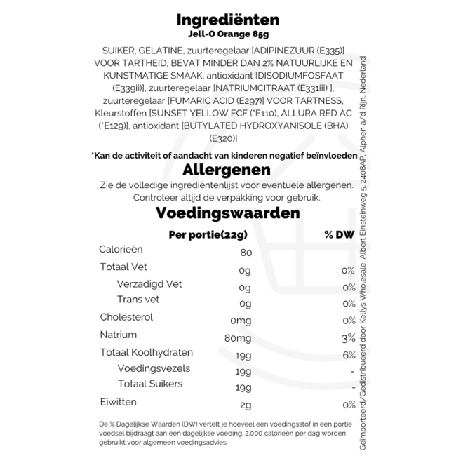 Jell-O Orange 24x85g