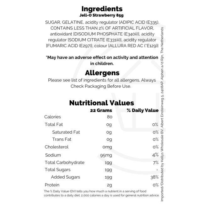 Jell-O Strawberry 24x85g