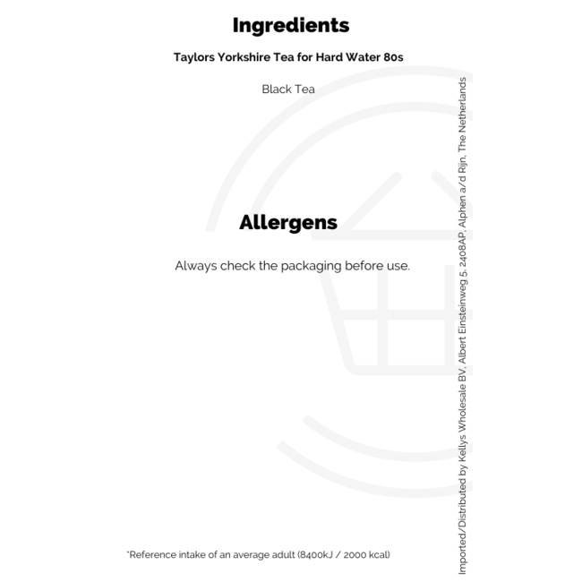 Taylors Yorkshire Hard Water Teabags 5x80s