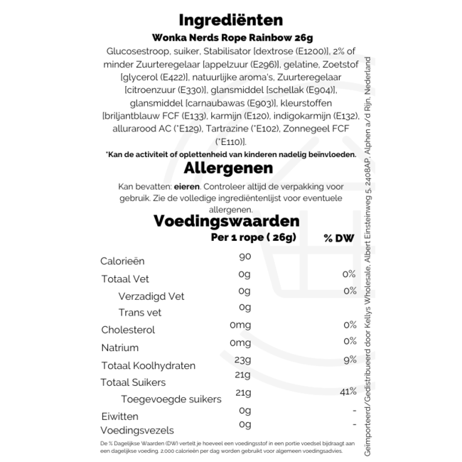 Nerds Rope Rainbow 24x26g