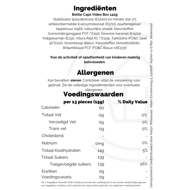 Nestle Bottle Caps Video Box 10x142g