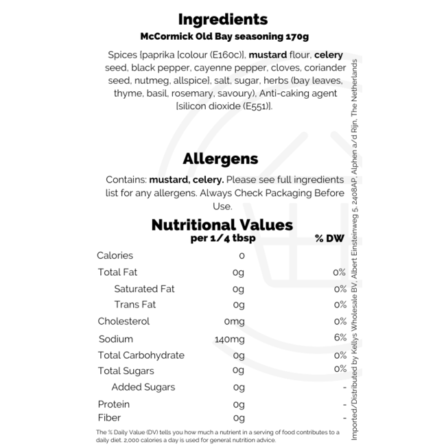 Old Bay Seasoning Original 8x6oz