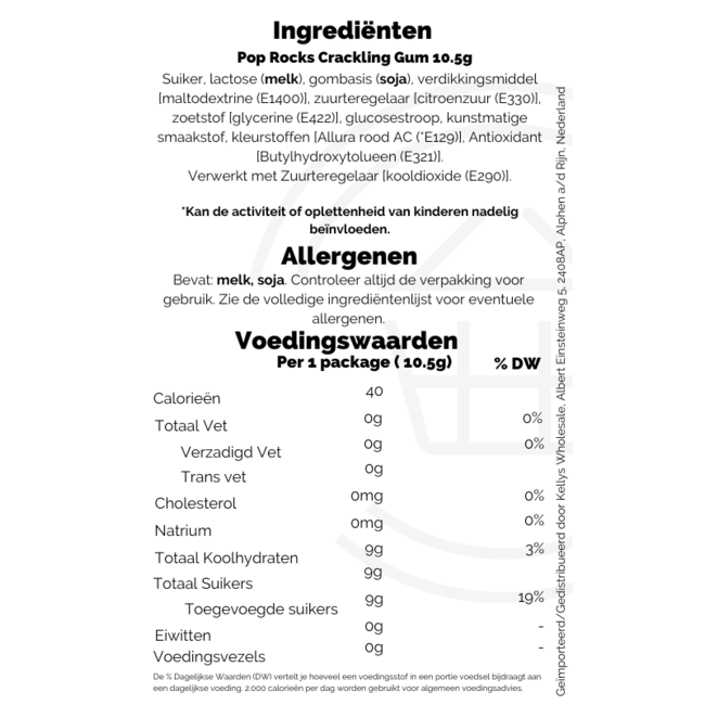 Pop Rocks Crackling Gum 24pc