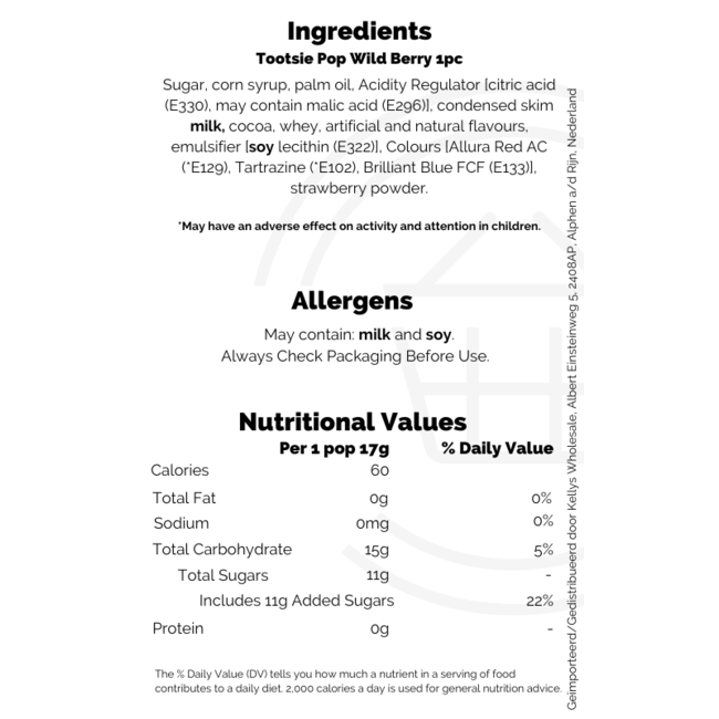 Tootsie Pops Wild Berry 1x100pc