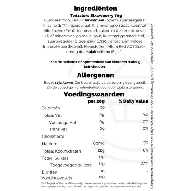 Twizzlers Strawberry Twists 18x70g