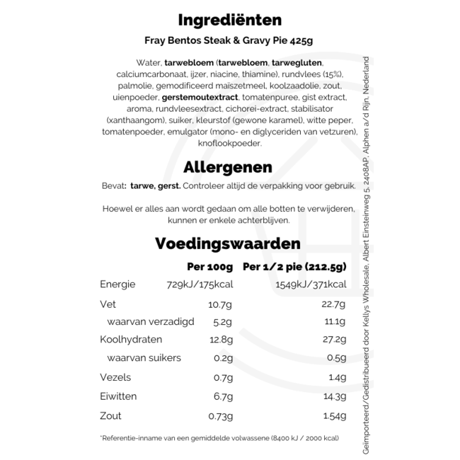 Fray Bentos Steak & Gravy 6x425g