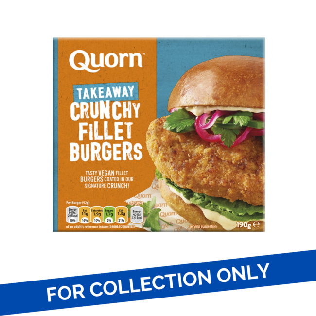 Quorn Quorn Vegan Crunchy Fillet Burgers 8x190g