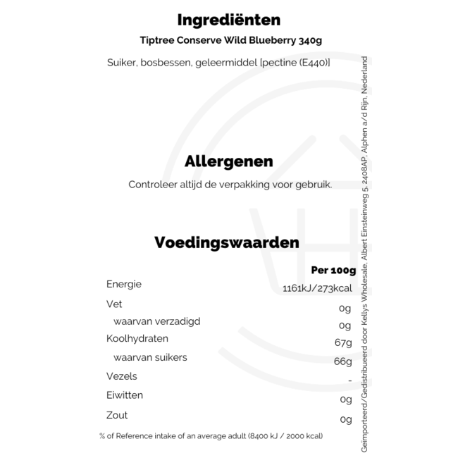 Tiptree Wild Blueberry 6x340g