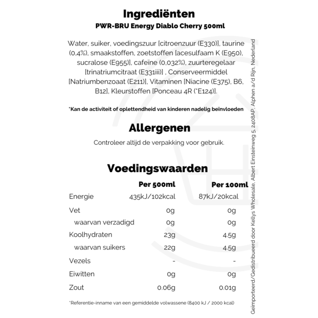 PWR-BRU Diablo Cherry PM£1 12x500ml
