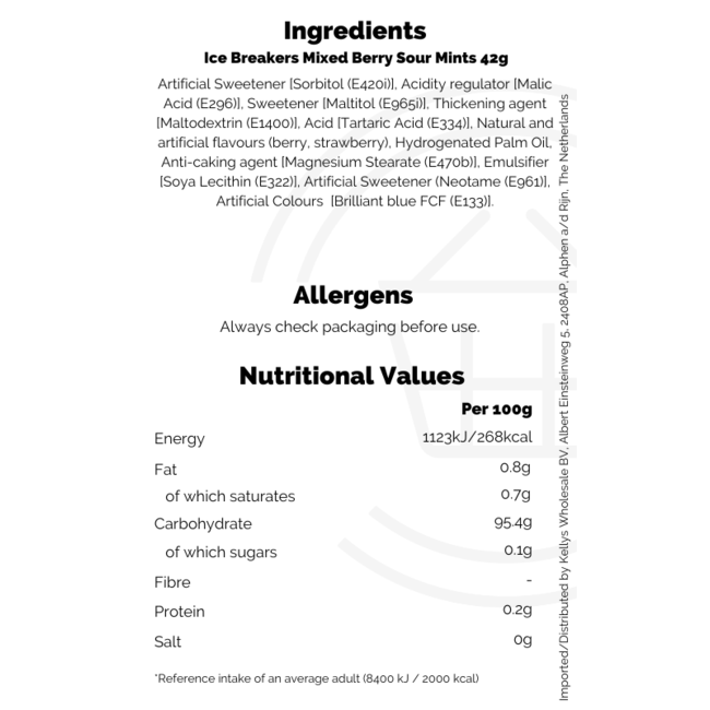 Ice Breakers Mixed Berry Sour Mints 8x42g