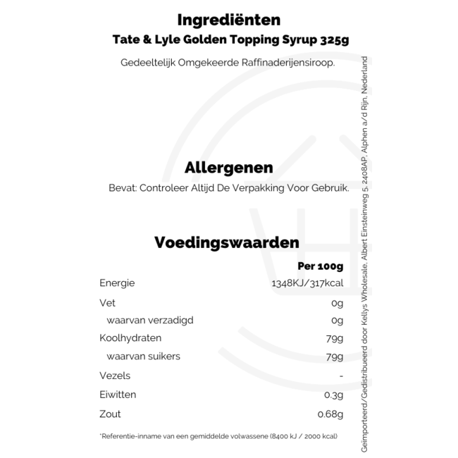 Tate & Lyle Squeezy Golden 6x325g
