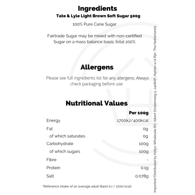 Tate & Lyle Light Soft Brown Sugar 10x500g
