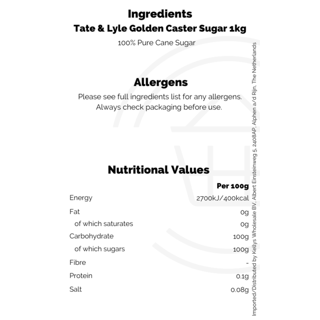 Tate & Lyle Golden Caster Sugar 10x1kg