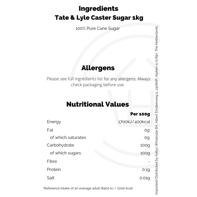 Tate & Lyle Caster Sugar 10x1kg