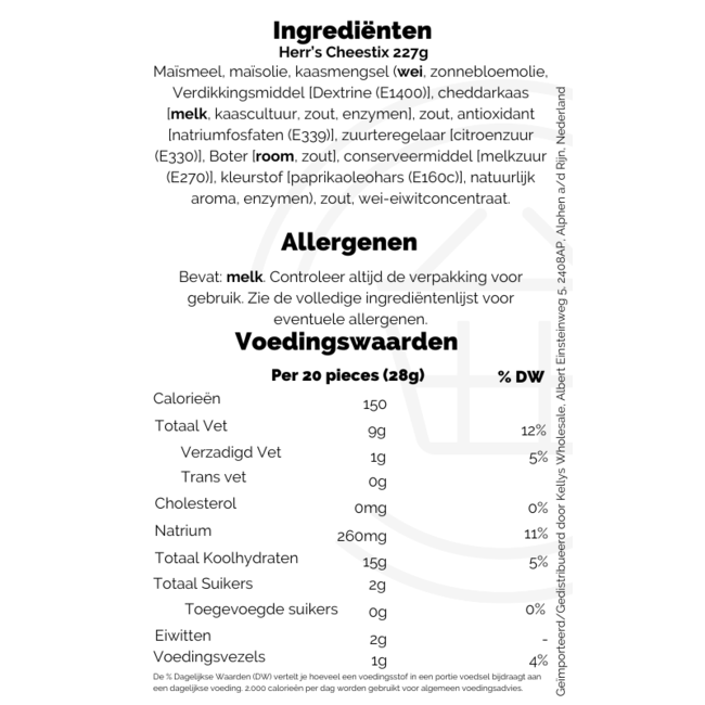 Herr's Crunchy Cheestix 8x227g