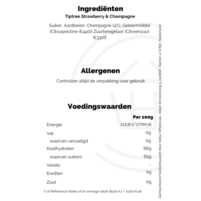 Tiptree Strawberry & Champagne 6x340g