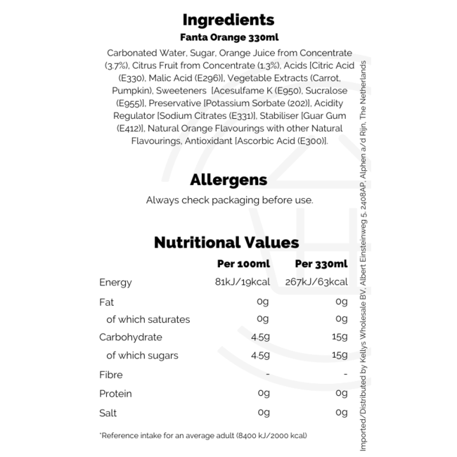 Fanta Orange 24x330ml