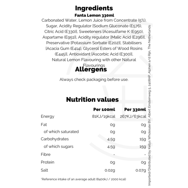 Fanta Lemon 24x330ml