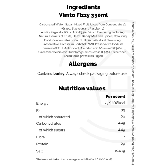 Vimto Original PM75p 24x330ml