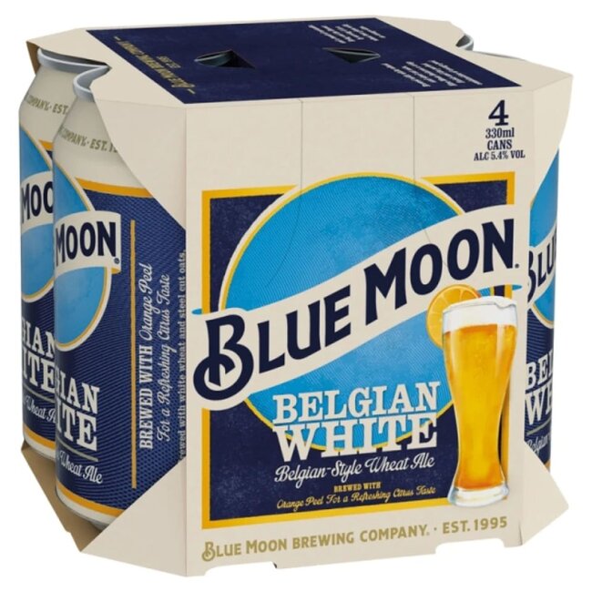Blue Moon Brewery Blue Moon 4pk ABV5.4% 6x4x330ml