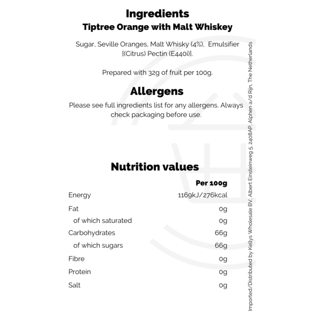 Tiptree Malt Whiskey & Orange 6x340g