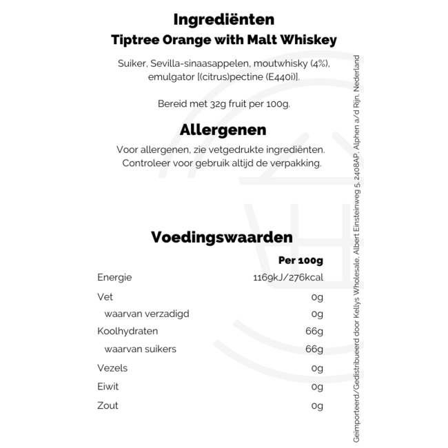 Tiptree Malt Whiskey & Orange 6x340g