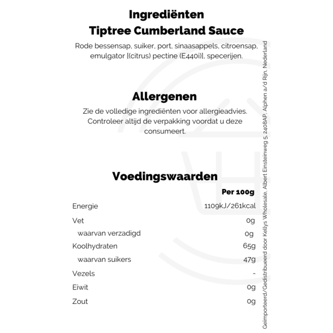 Tiptree Cumberland Sauce 6x227g