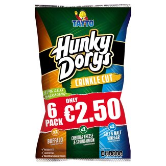 Tayto Tayto Hunky Dory Assorted Crisps 6pk 16x25g