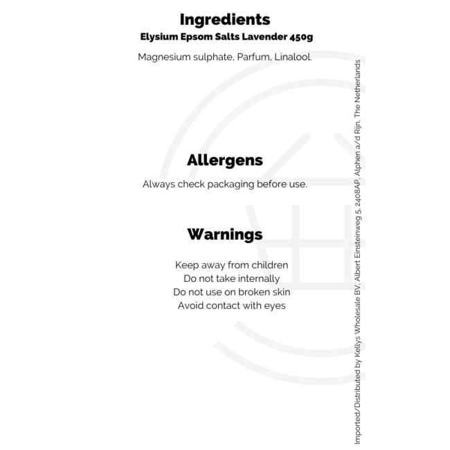 Elysium Epsom Salts Lavender 12x450g