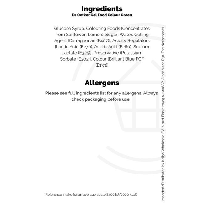 Dr Oetker Food Colour Gel Green 6x15g