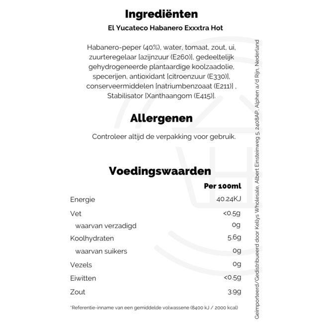 El Yucateco Habanero Exxxtra Hot 12x120ml