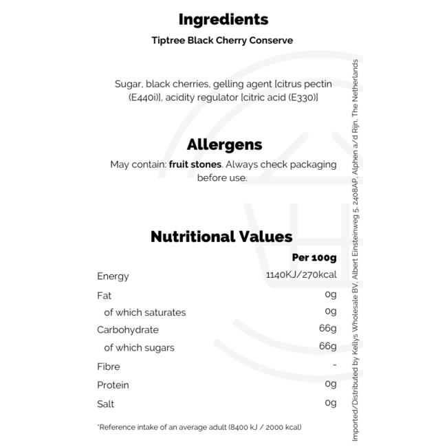 Tiptree Black Cherry Conserve 6x340g