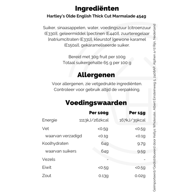 Hartley's Ye Olde English Marmalade 6x454g