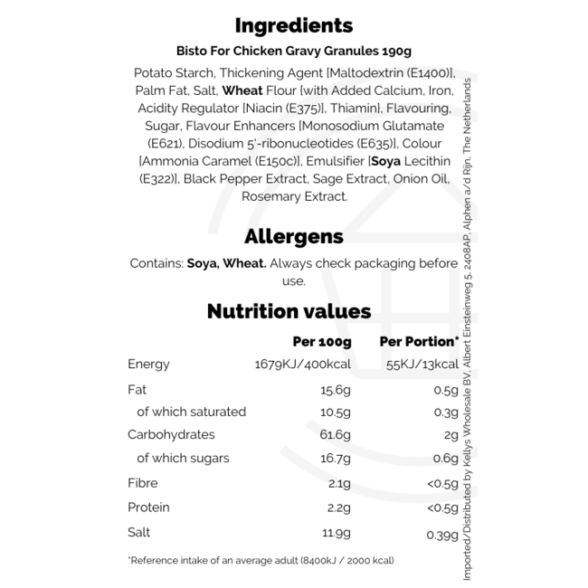 Bisto Chicken Gravy Granules 12x190g