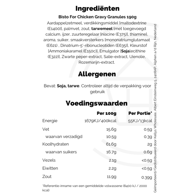 Bisto Chicken Gravy Granules 12x190g