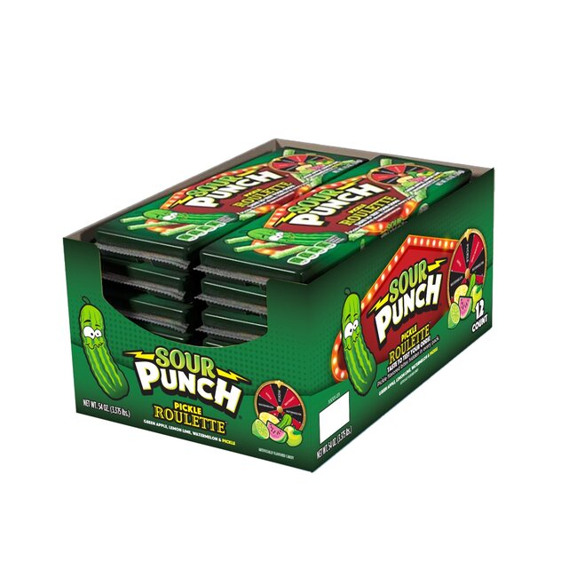 Sour Punch Sour Punch Pickle Roulette Straws 12x128g
