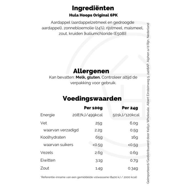 Hula Hoops Original 6pk 30x24g