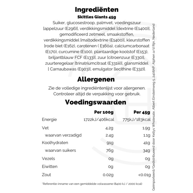Skittles Giants 36x45g