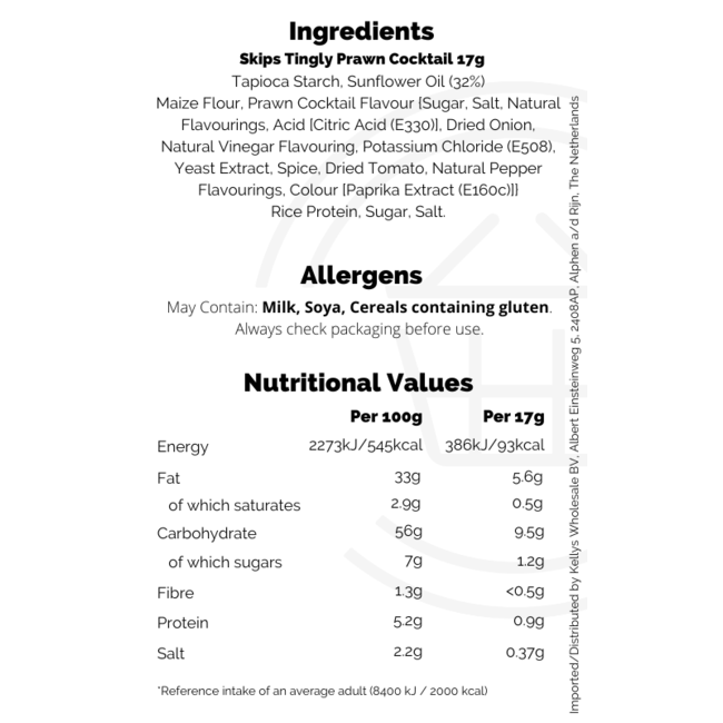 Skips Prawn Cocktail PM55p 30x17g