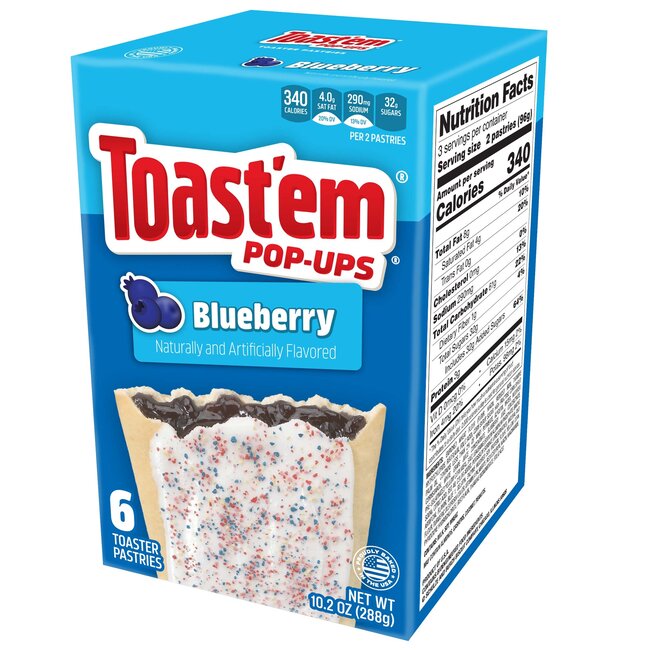 Toast'em Pop-Ups Frosted Blueberry 12 x 288g