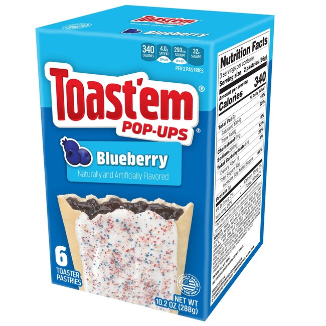 Toast'em  Toast'em Pop-Ups Frosted Blueberry 12x288g
