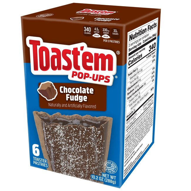 Toast'em Toast'em Pop-Ups Frosted Chocolate Fudge 12x288g