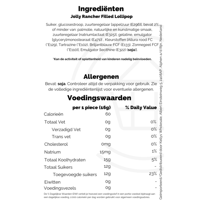 Jolly Rancher Filled Lollipops 100x15g