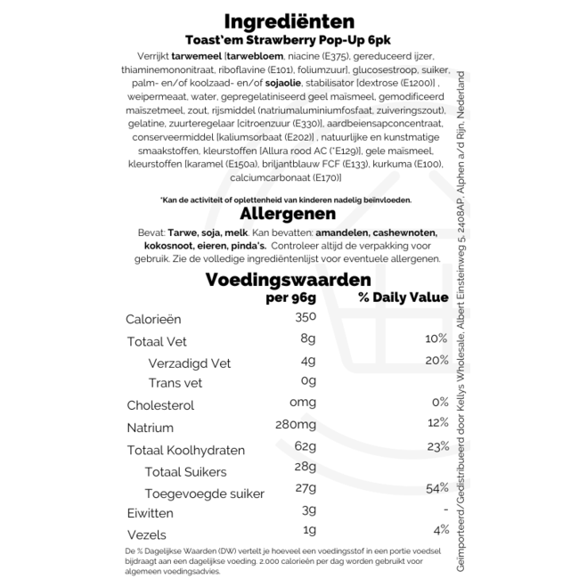 Toast'em Pop-Ups Frosted Strawberry 12x288g